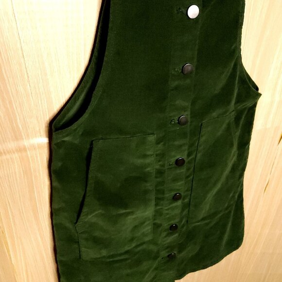 Tinsel Town Womens Green Corduroy Overall Dress XS - Picture 3 of 6